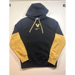 Nike Vanderbilt Hoodie Mens Small Black Pullover Center Logo Sweatshirt NCAA
